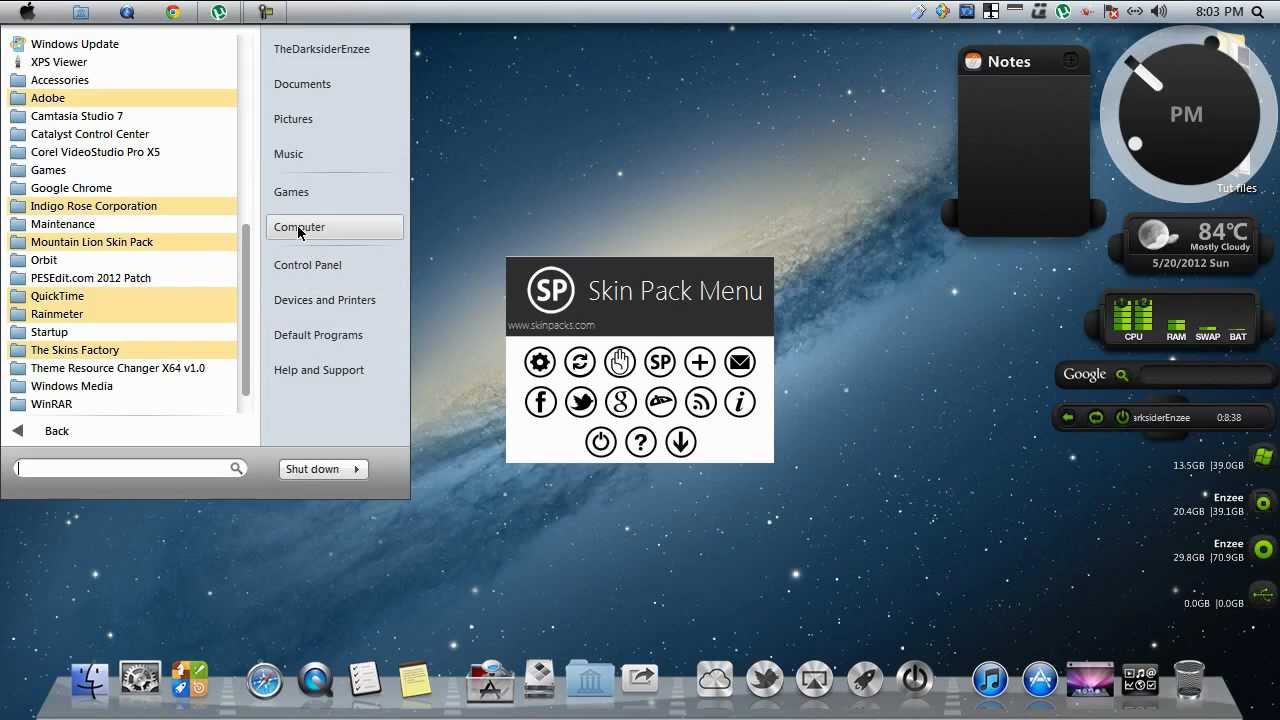 Mac Skin Pack For Windows 7